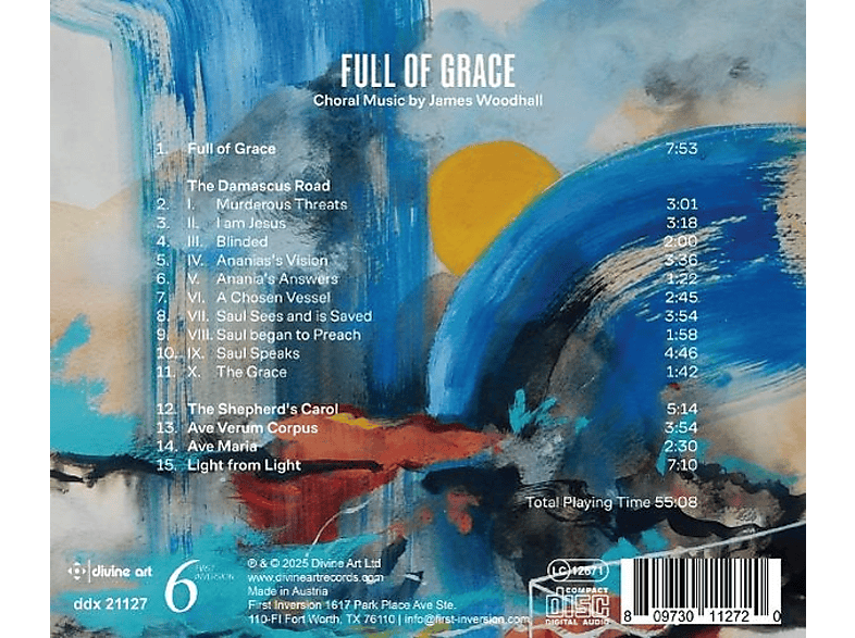 Thumbnail - James Cantores Lucis/woodhall - Full of Grace (CD)