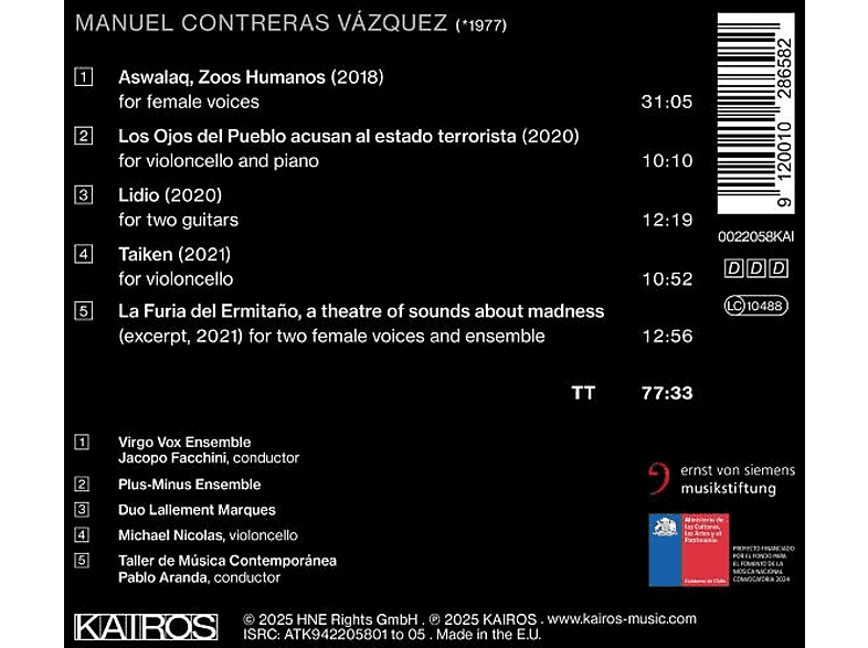 Thumbnail - Virgo Vox Ensemble/Plus-Minus Ensemble/Nicolas/+ - Tarió (CD)