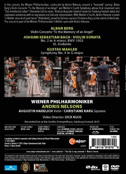 Rückseite einer DVD mit Text über ein klassisches Konzert. Orchester spielt auf der Bühne.