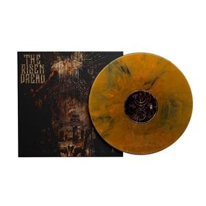 Vinyl-Schallplatte mit schwarzem und orangefarbenem Farbschema. Das Cover ist schwarz mit Text und einem Design.