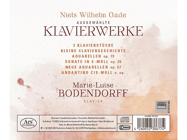 Thumbnail - Marie-luise Bodendorff - Ausgewählte Klavierwerke (CD)