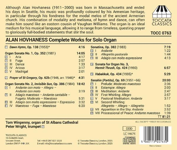 CD-Cover mit Text, einschließlich Noten und einem Klavier.