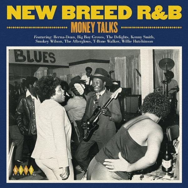 Albumcover. Menschen tanzen in einem Club, eine Band spielt auf der Bühne. Der Titel lautet New Breed R&B, Money Talks.