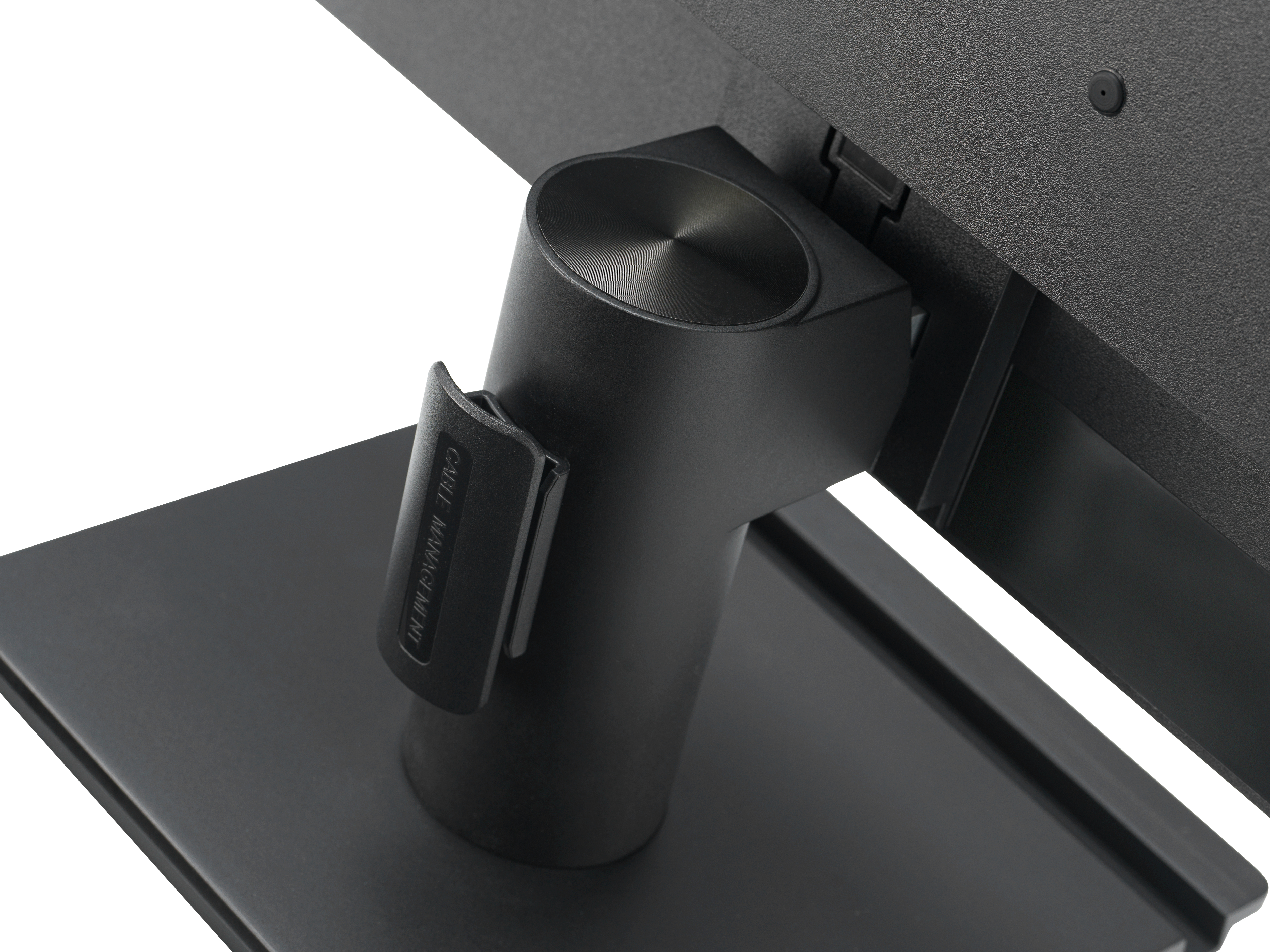Nahaufnahme der Rückseite eines schwarzen Monitors mit Anschlüssen und dem ASUS-Logo.