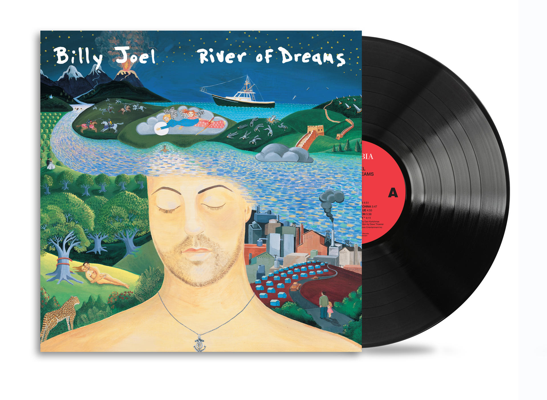 Billy Joels 'River of Dreams' Albumcover. Enthält ein Gemälde-Artwork.