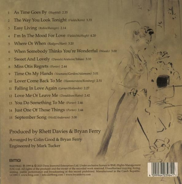 CD-Cover mit Titelliste und Credits, einschließlich einer Figur im verschwommenen Hintergrund.