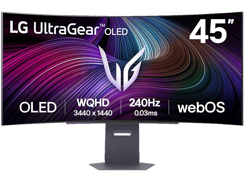 LG UltraGear 45GX90SA-B 44,5 Zoll OLED 4K LG Monitor (0,03 ms Reaktionszeit, 240 Hz)