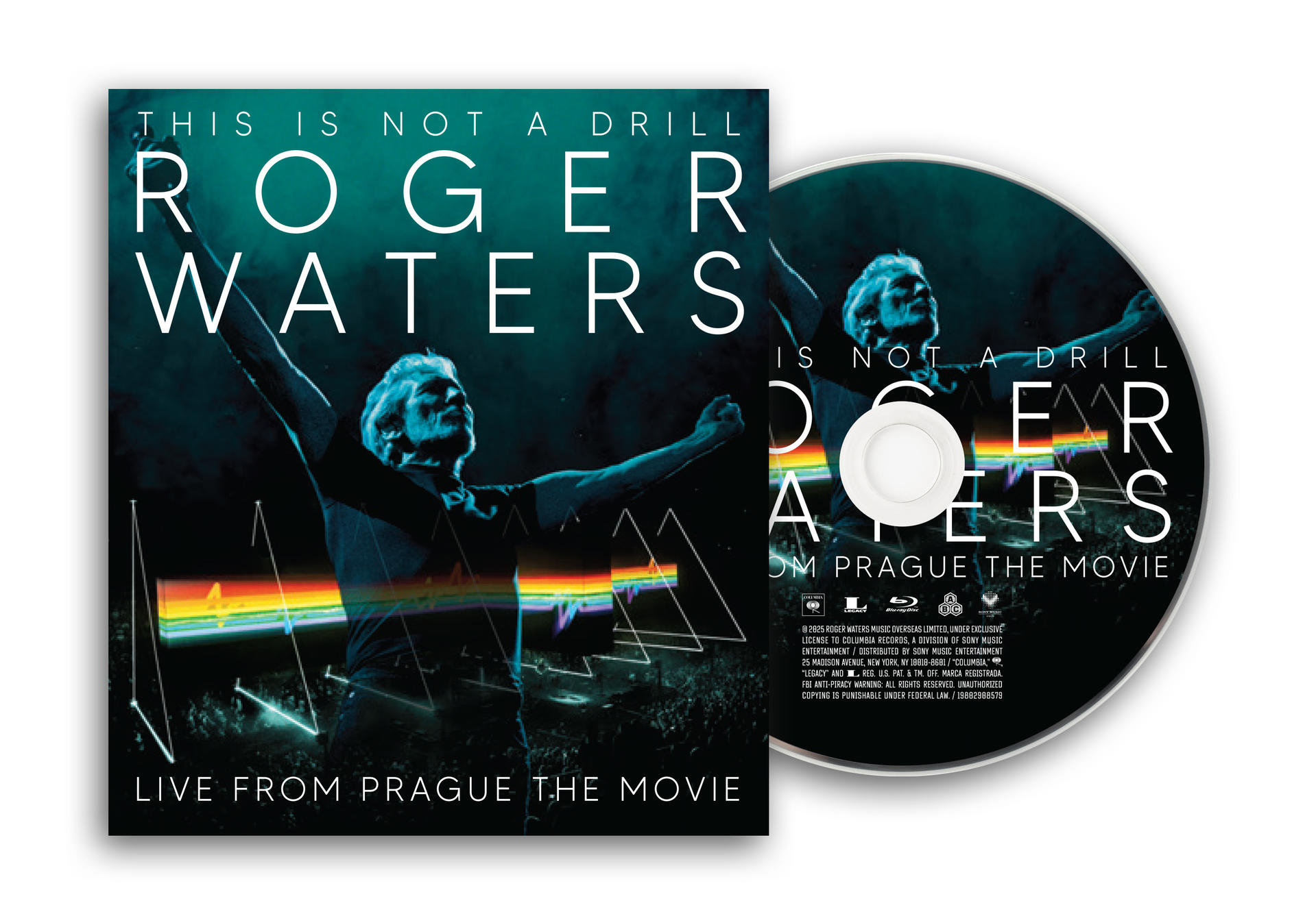 Album et CD de Roger Waters. La couverture montre un homme les bras levés. Le CD est visible à droite.
