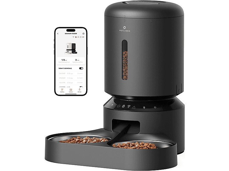 PETLIBRO GRANARY WIFI DUAL ESSENSCHALE SCHWARZ Futterautomat