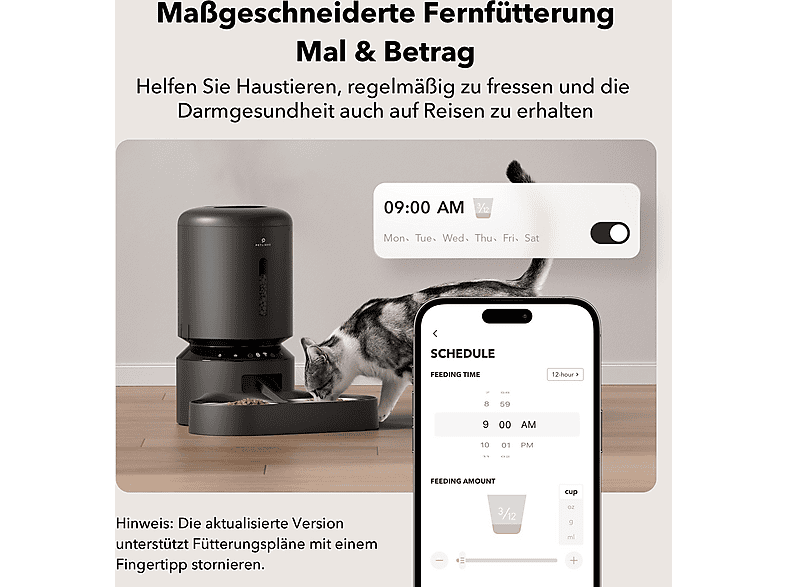 Petlibro Granary Wifi Dual, 5 Liter, Schwarz Futterautomat — Foto 5 von 5