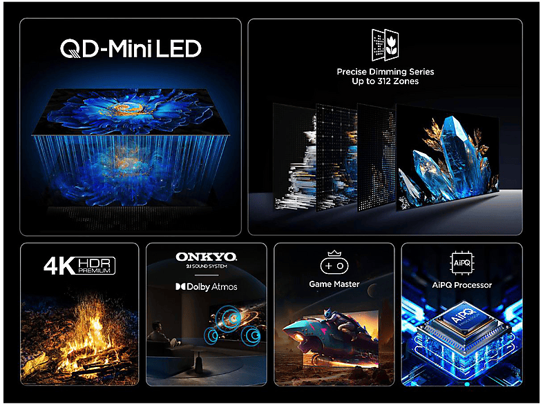 Thumbnail - TCL 55C6K QD-Mini LED TV (Flat, 55 Zoll / 140 cm, HDR 4K, SMART TV)