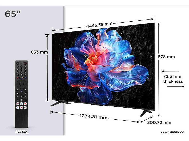 Thumbnail - TCL 65P6K 4K HDR TV (Flat, 65 Zoll / 165 cm, 4K, SMART TV)