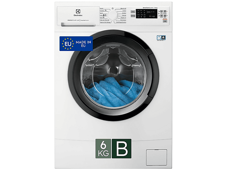 Electrolux Ew6S526B Lavatrice Slim, Caricamento frontale, 6 kg, 37,8 cm, Classe B