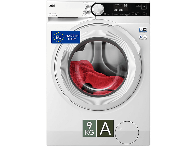AEG Lr7D96Cw Lavatrice, Caricamento frontale, 9 kg, 63,1 cm, Classe A
