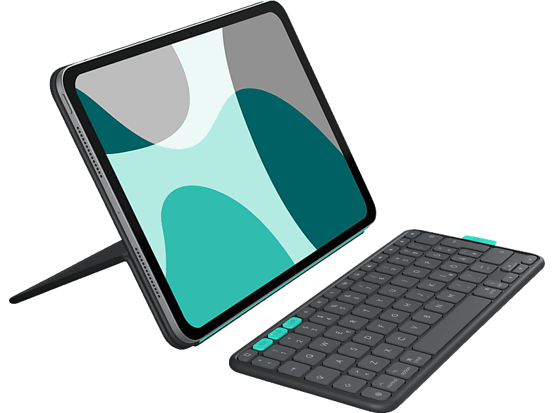 LOGITECH Flip Folio für iPad Pro 11 Zoll (M4), iPad Air 11 Zoll (M2 und M3) und iPad Air (5. Generation) , iPad Case mit Tastatur Graphite