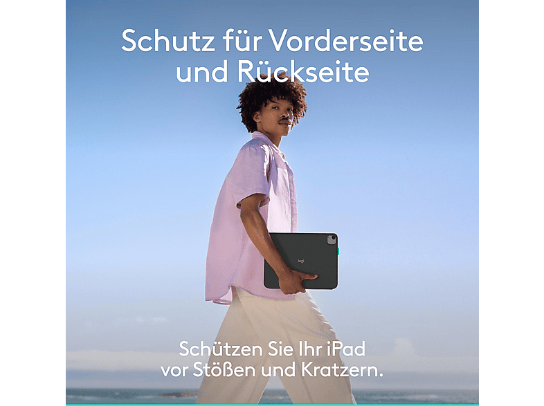 Thumbnail - LOGITECH Flip Folio für iPad Pro 11 Zoll (M4 und M5), Air (M2 M3) (5. Generation) , Case mit Tastatur Graphite
