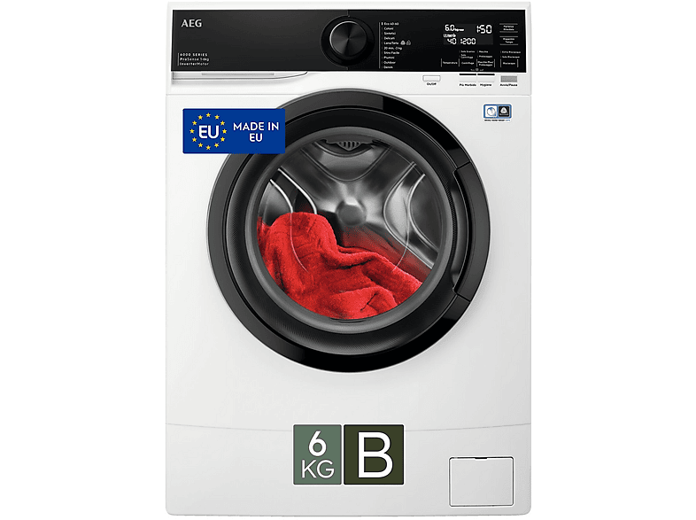 AEG L6Se62B Lavatrice, Caricamento frontale, 6 kg, 44,3 cm, Classe B