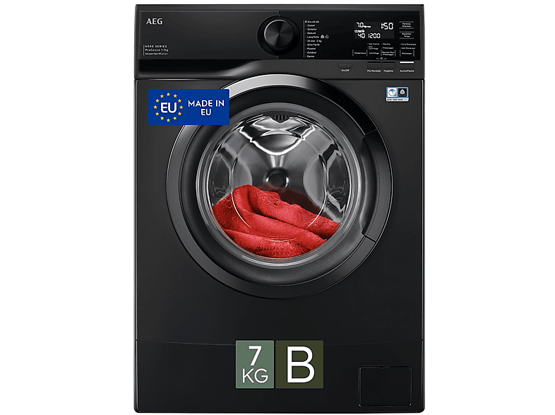 AEG L6Se74Bb Lavatrice Slim, Caricamento frontale, 7 kg, 44,3 cm, Classe B