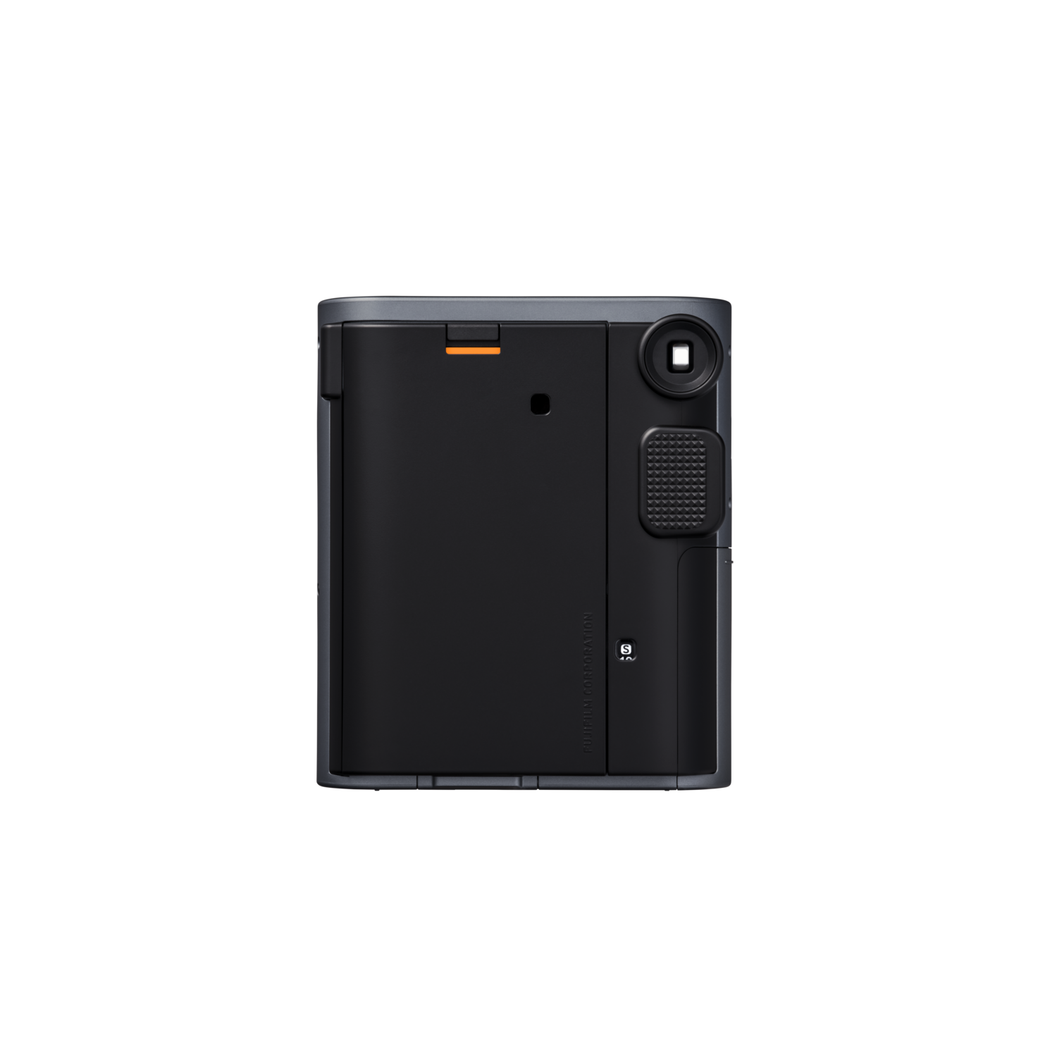 Back view of Instax mini 41 camera, black and grey.