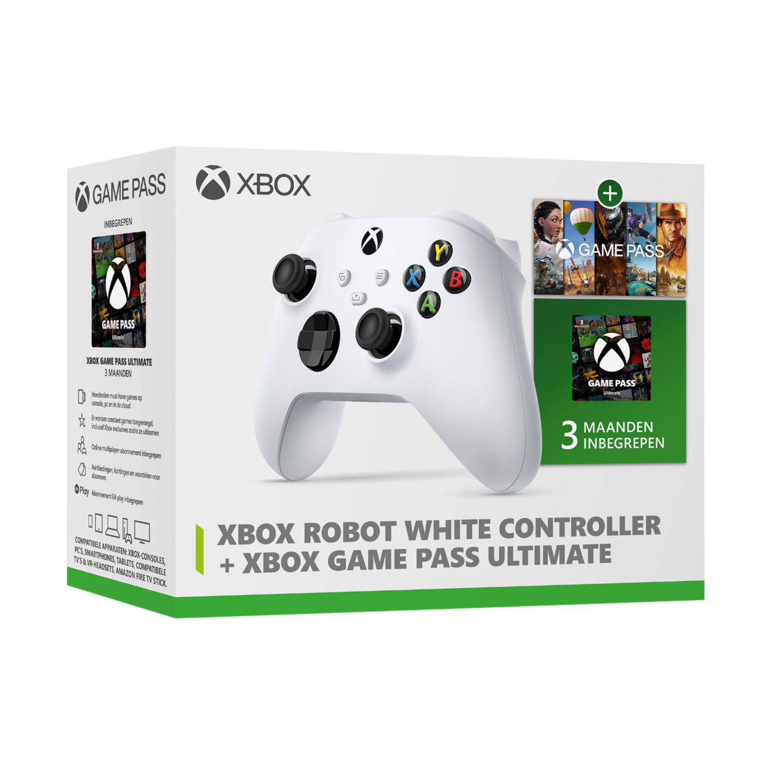 Microsoft Xbox Wireless Controller + Game Pass Ultimate Online 3 Maanden Xbox Series Wit