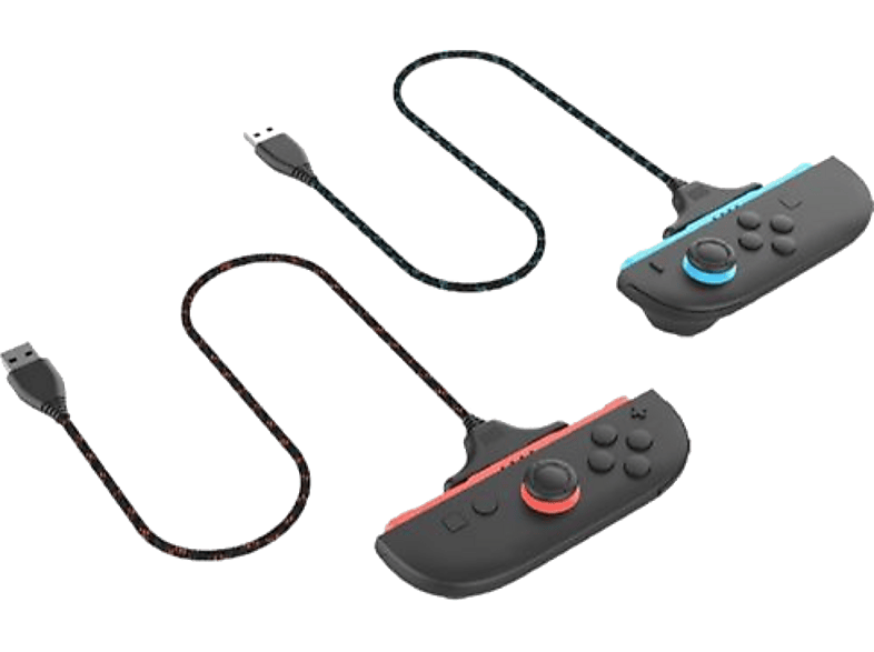 Cable de carga - Ardistel BlackFire Charge & Play Twin Pack, Para Joy-Con 2 Nintendo Switch 2, 3 metros, Negro