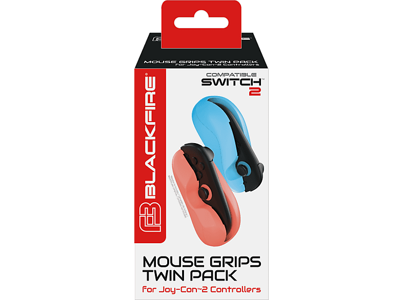 Grips modo ratón - Ardistel BlackFire Joy-Con 2 Mouse Twin Pack, Para de Nintendo Switch 2, Rojo y Azul