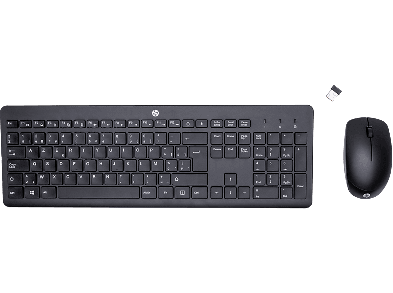 HP Draadloos Toetsenbord Azerty + Draadloze Muis 230 Zwart (18h24aa#ac0)