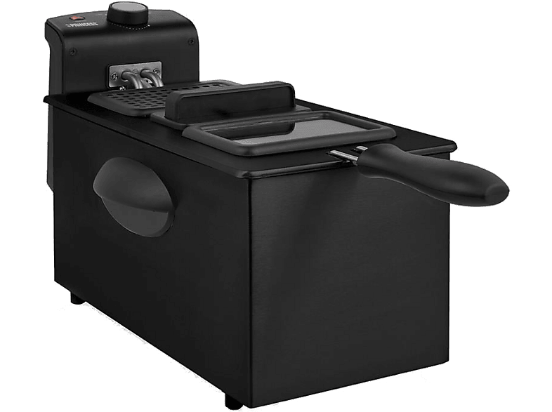 Freidora - Princess 182731, 2000 W, 3 l, Zona Fría, Calentamiento Rápido, Acero inoxidable Negro