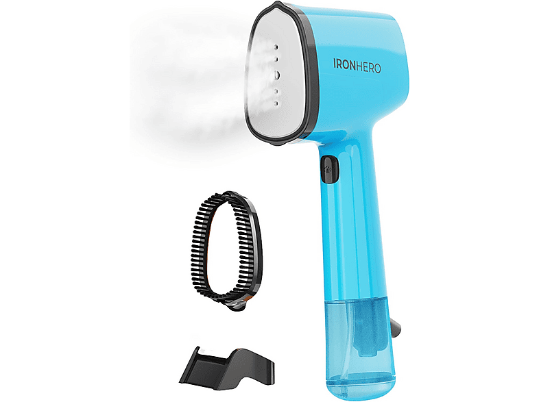Cepillo de vapor y plancha - Cecotec IronHero V-1500 Essential Red, 1500 W, Vapor continuo 25g/min, Cepillo, Aluminio con revestimiento cerámico, Azul