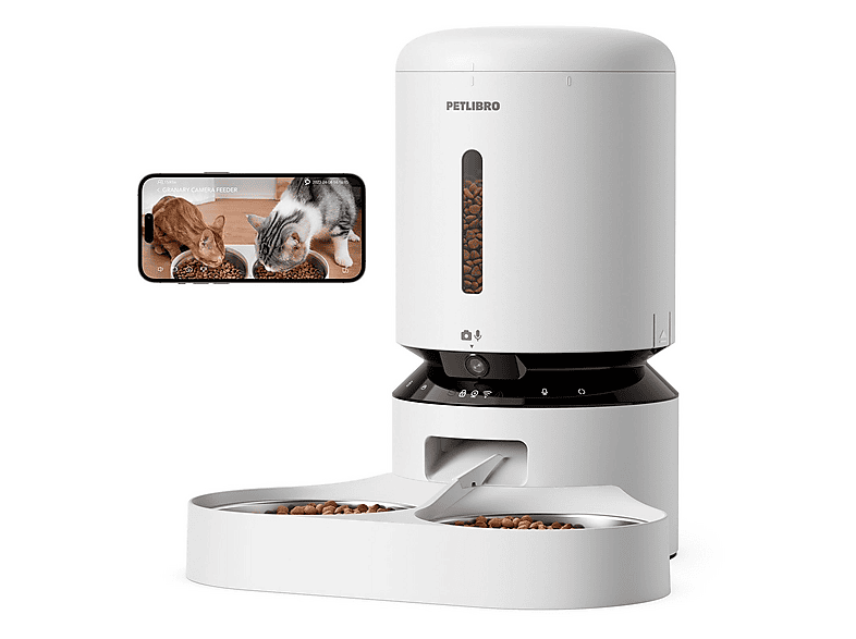 PETLIBRO PL-AF203-96W GRANARY CAMERA DUAL FOOD TRAY WEISS Automatischer Futterspender