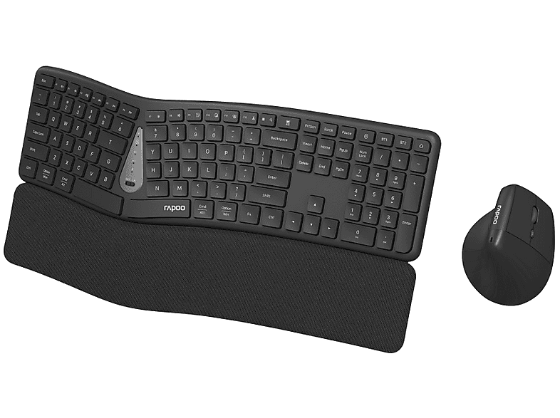 Thumbnail - RAPOO 8810ME KOMBO Tastatur und Maus, Set, kabellos, Grau