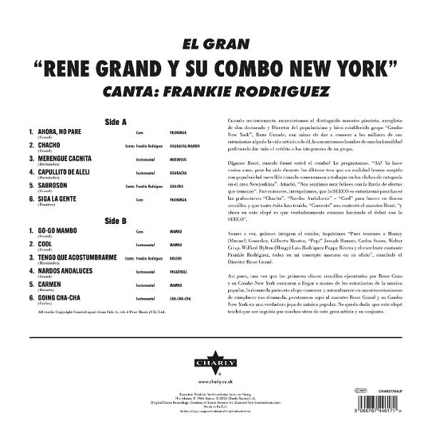 Albumcover mit spanischem Text, Titelliste und Mann im Wald.