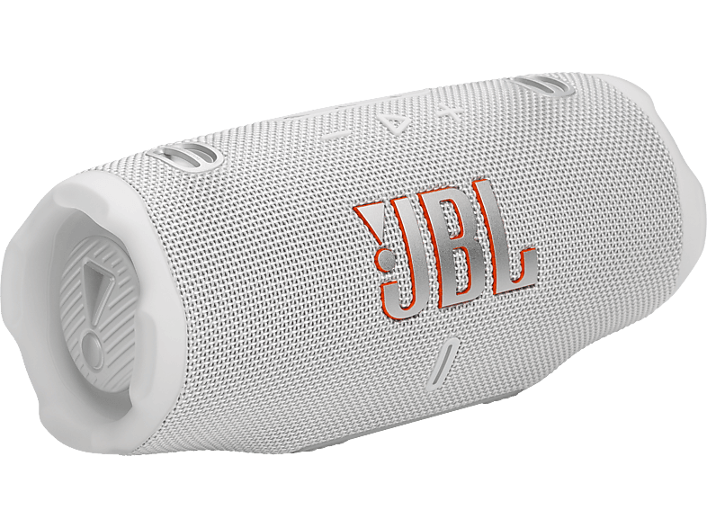 JBL Charge 6 Bluetooth-Lautsprecher, Weiss, Wasserfest