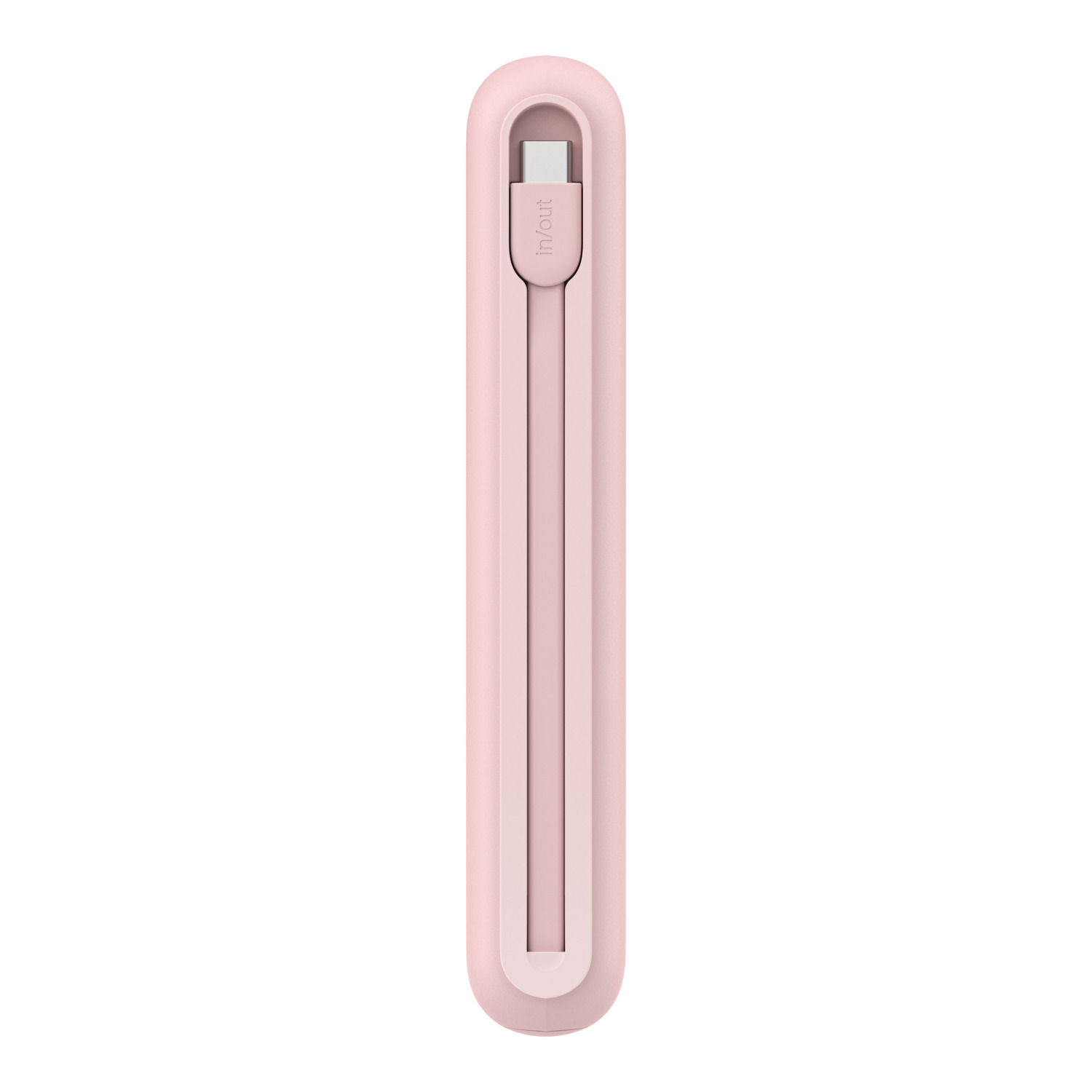 Pink Belkin charging cable with a USB-C connector.