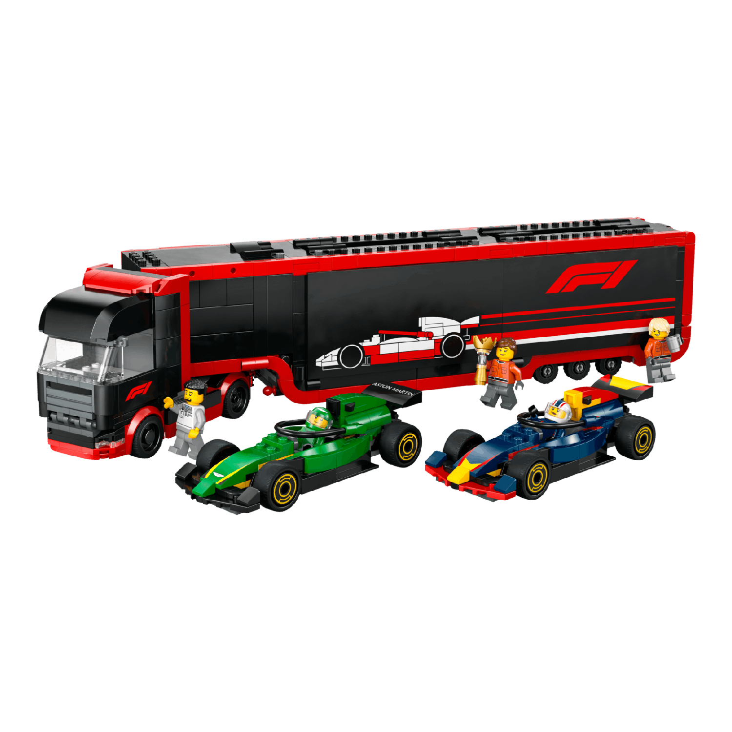 Lego City 60445 F1 Truck Met Rb20 En Amr24 Auto's Bouwstenen