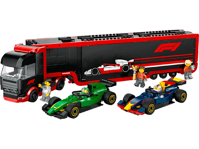 Lego City 60445 F1 Truck Met Rb20 En Amr24 Auto's Bouwstenen