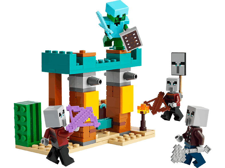 Lego Minecraft 21267 De Illagers In De Woestijn Bouwstenen afbeelding