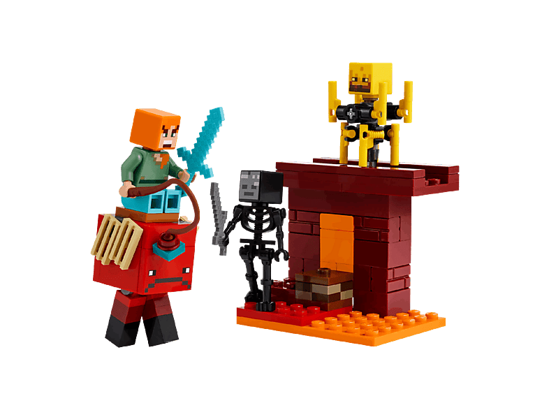 Lego Minecraft 21266 De Lavastrijd In De Nether Bouwstenen afbeelding