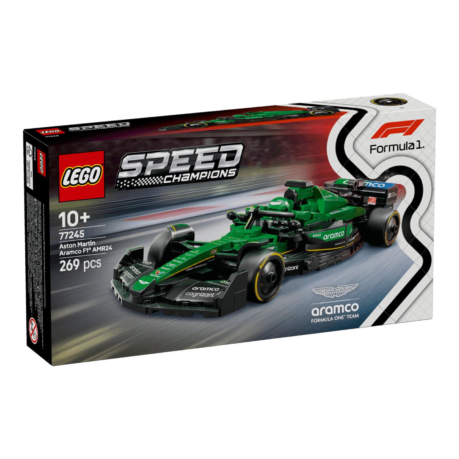 People building a green toy car, with two tablets showing instructions.