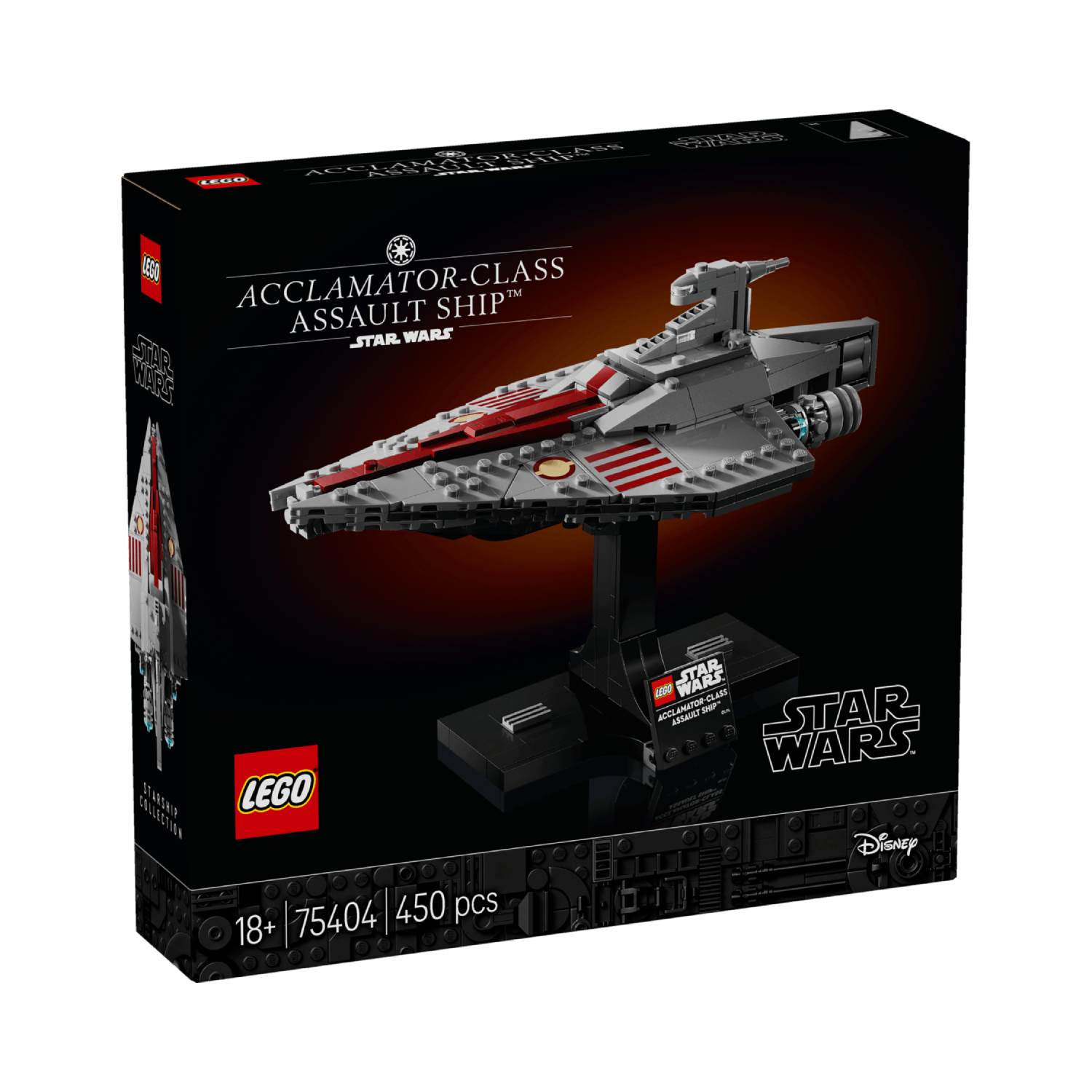 LEGO Star Wars set doos. Toont het Acclamator-Class Assault Ship model en Star Wars branding.