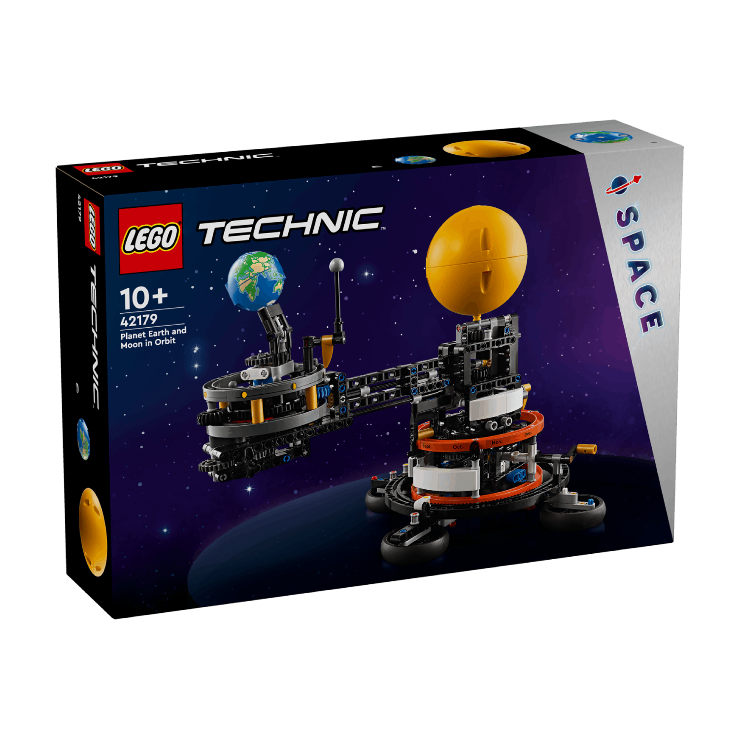 Lego Technic box set of the solar system model. The box shows the model and a space background.