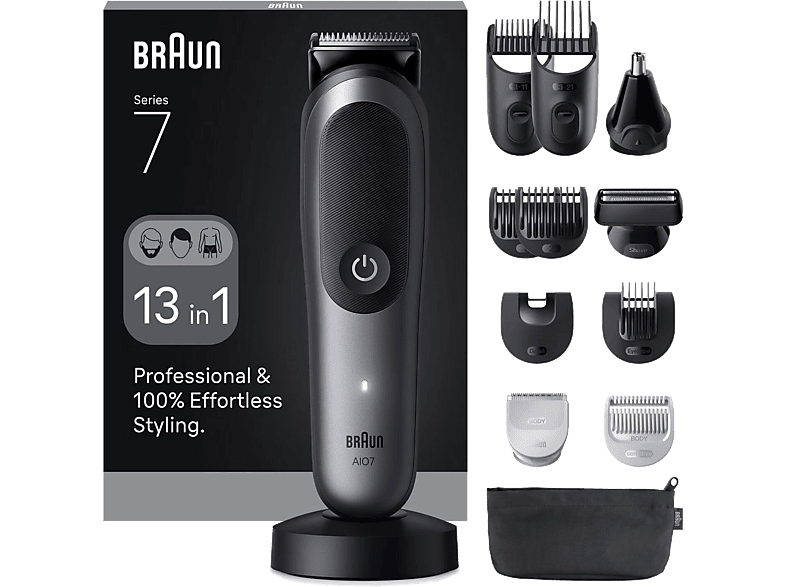 Trymer BRAUN AIO7560 Czarno-szary