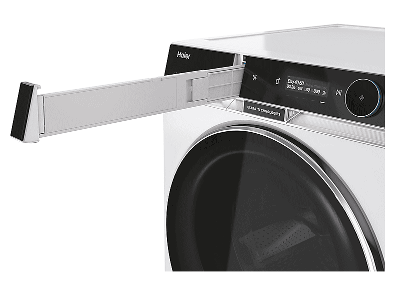 Haier HWD120-BD146397EU1 X Series 11 Waschtrockner mit Wärmepumpentechnologie (12 kg / 7 kg, 1400 U/Min., freistehend, Weiß) — Foto 5 von 5