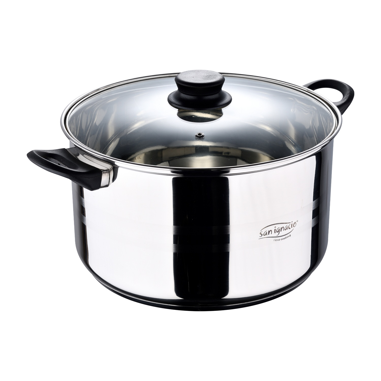 Pentola antiaderente XL 28 cm professionale con coperchio in vetro - Lumen Casalinghi