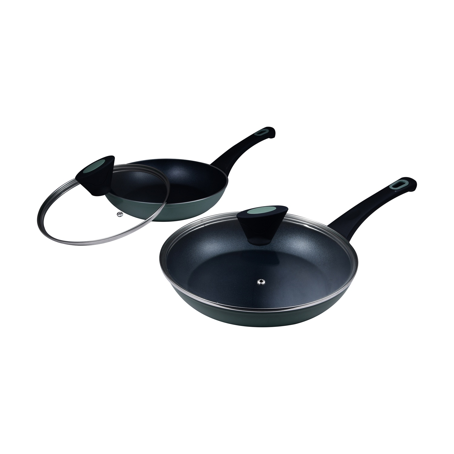 SET 2 Padelle+Coperchi Renberg Ican Ø 22/24cm