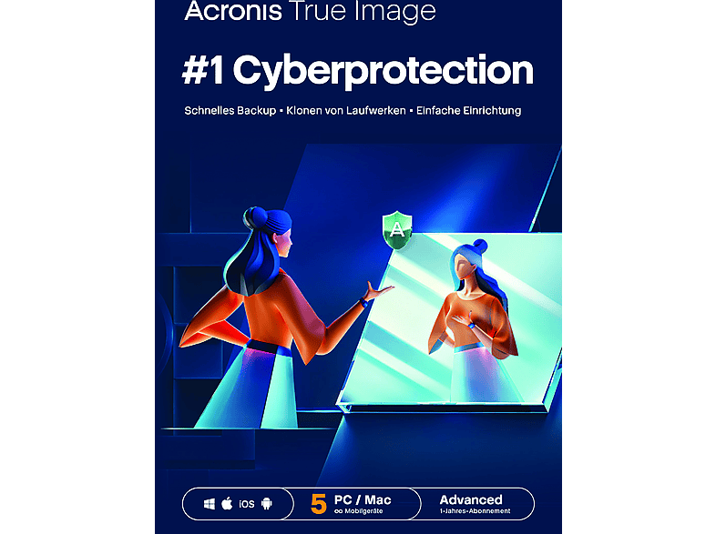 Acronis True Image Essentials Subscription 5 Computer - 1 year subscription