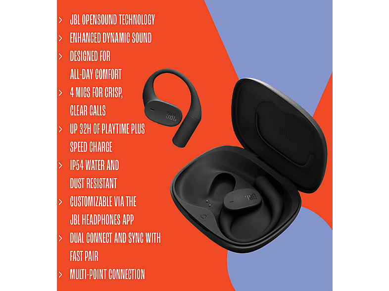 Thumbnail - JBL Sense Lite, Open-ear Kopfhörer Bluetooth Schwarz