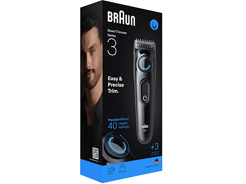 Trymer BRAUN BT3520 czarno-niebieski – zdjęcie 3