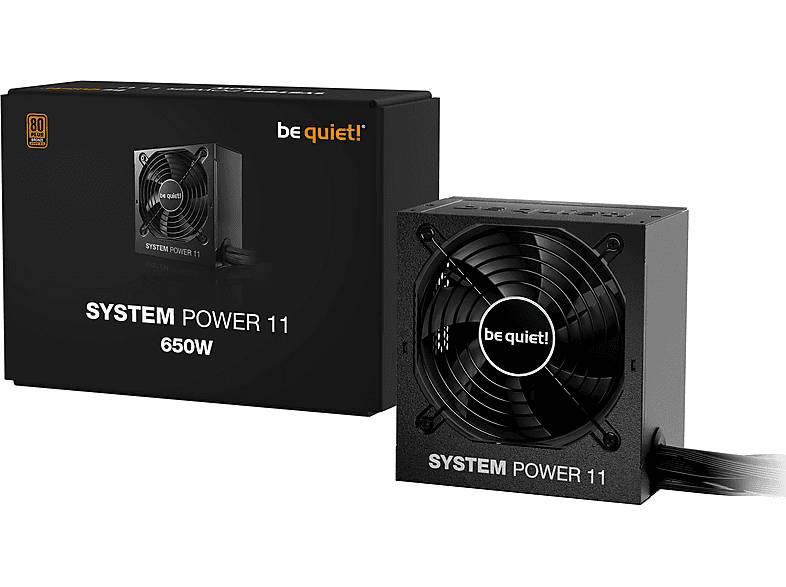 BE QUIET System Power 11 PC Netzteil, 650W, ATX 3.1, 80 PLUS® Bronze, 120mm Lüfter, Schwarz — Foto 2 von 2