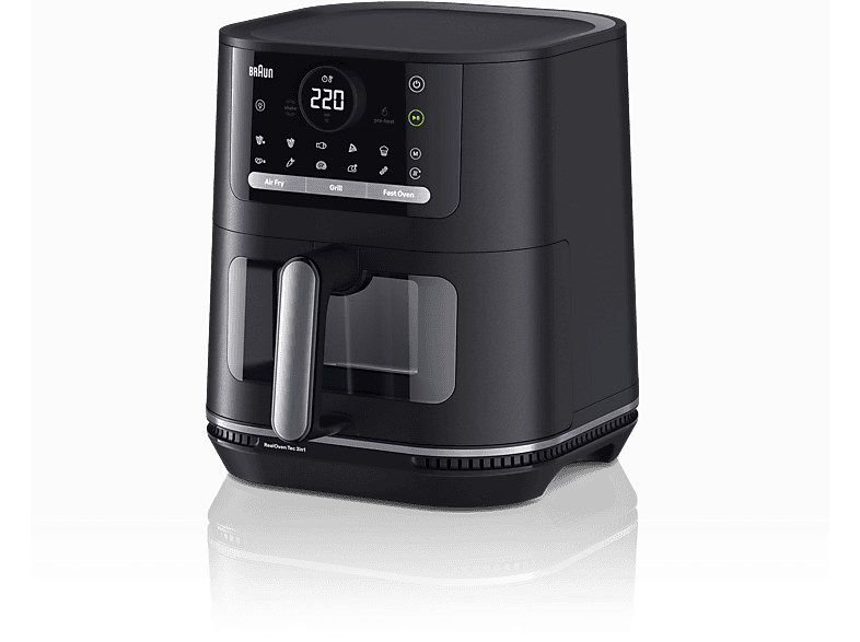 Freidora - Braun MultiFry 5 HF5073, 2000 W, 6 l, Negro Mate